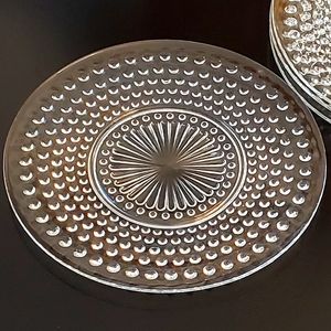 (Last 2) 8 1/2" "Hobnail Clear" 1930's Luncheon Plates by Anchor Hocking